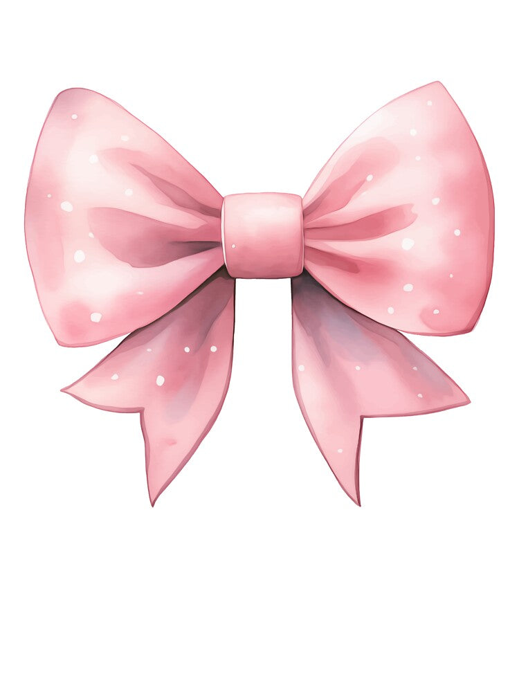 Pink Coquette Watercolor Bow Feminine Ribbon Aesthetic Art by sunnivamla