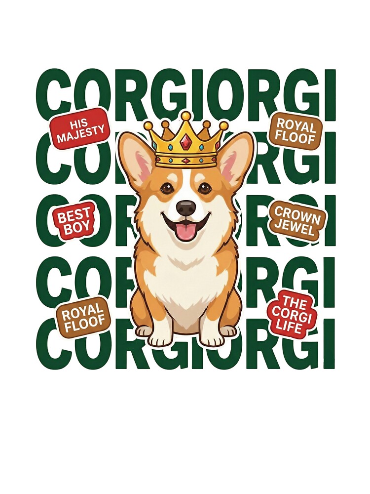 Funny Corgi Sploot Lazy Dog Cartoon by ArtzyFlow