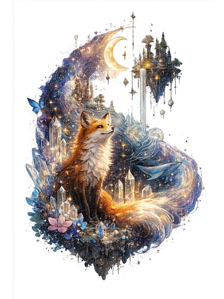 Mystical Fox Among Crystal Dreams by AstralAG