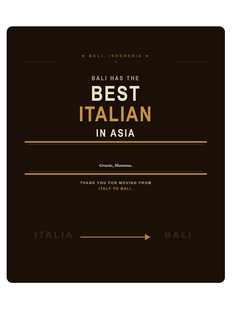 Bali Has the Best Italian in Asia | Grazie Mamma | gold by Bali-day-Bali