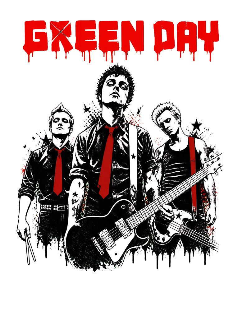 Green Day Rock Band by Motirali-Art