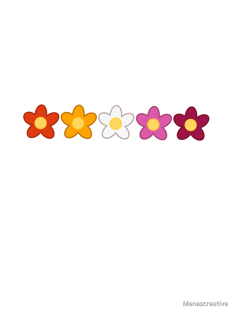Lesbian flag flowers by Menascreative