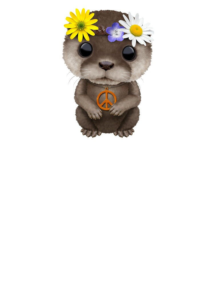 Cute Baby Otter Hippie by JeffBartels