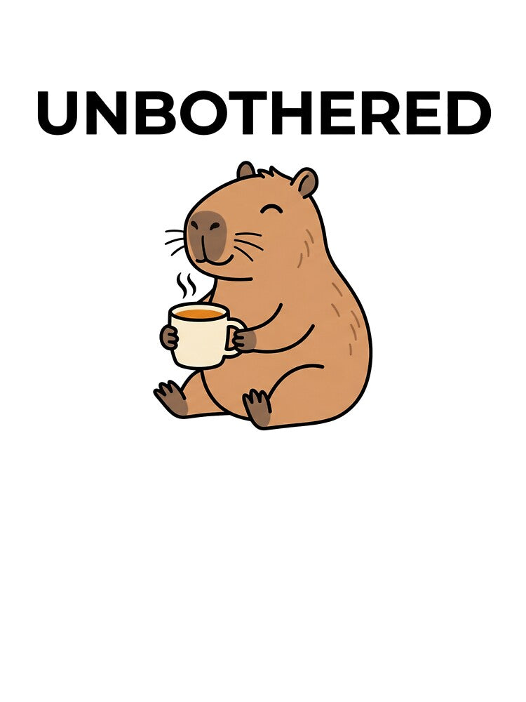 Unbothered Capybara Drinking Coffee Funny Animal by LikeDrop