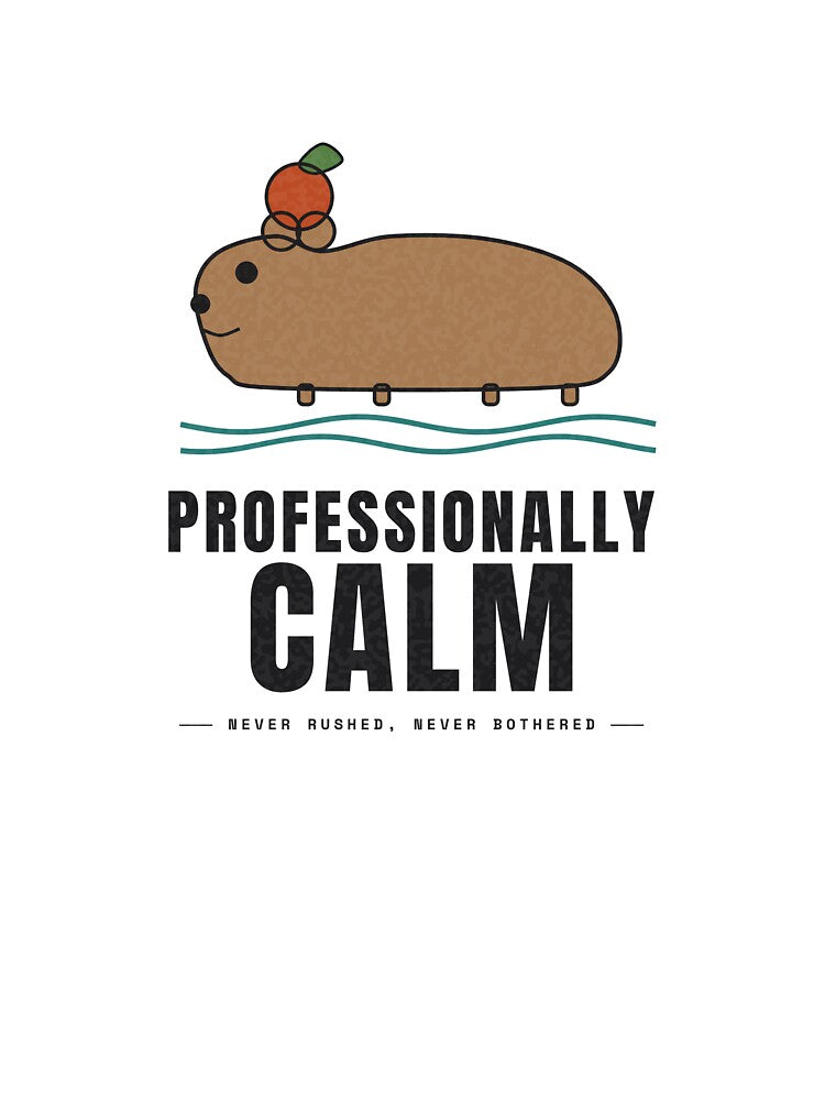 Professionally Calm — Capybara With Orange by NEXTFORMSTUDIO