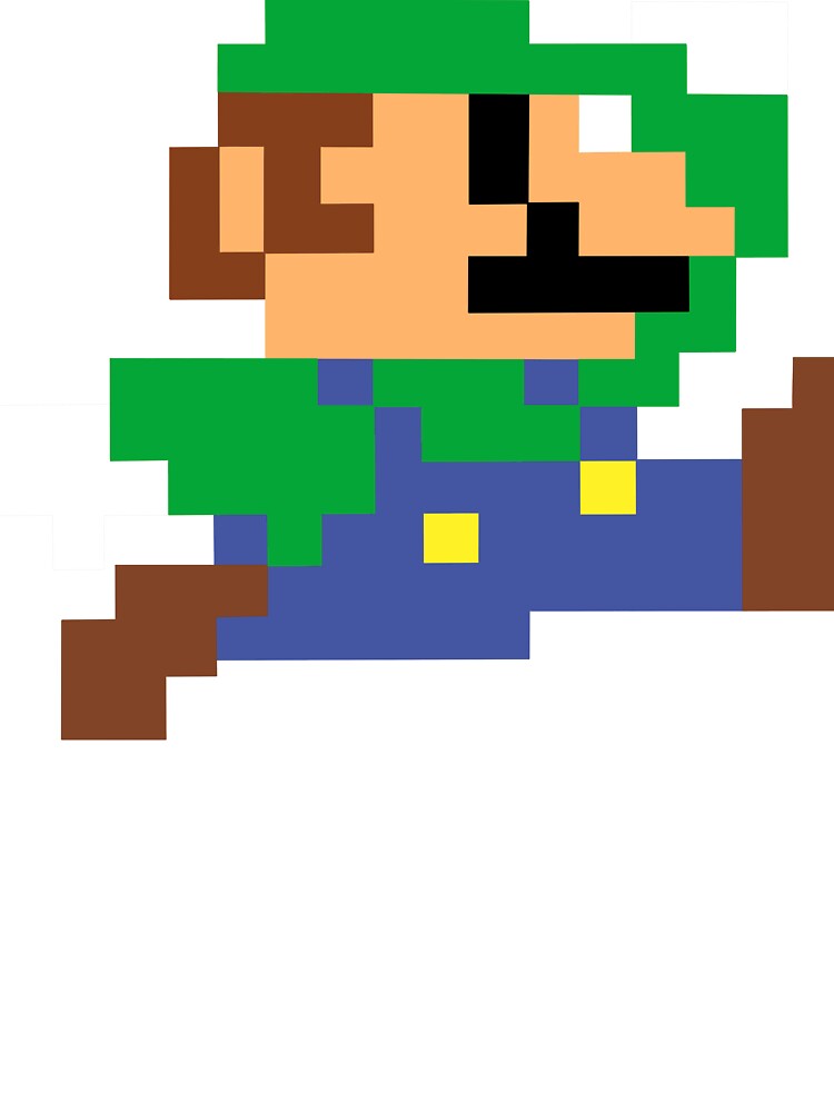 Big Pixel Blocks on the Running and Jumping Bro 2 - classic gaming Retro by ZERO-MIND