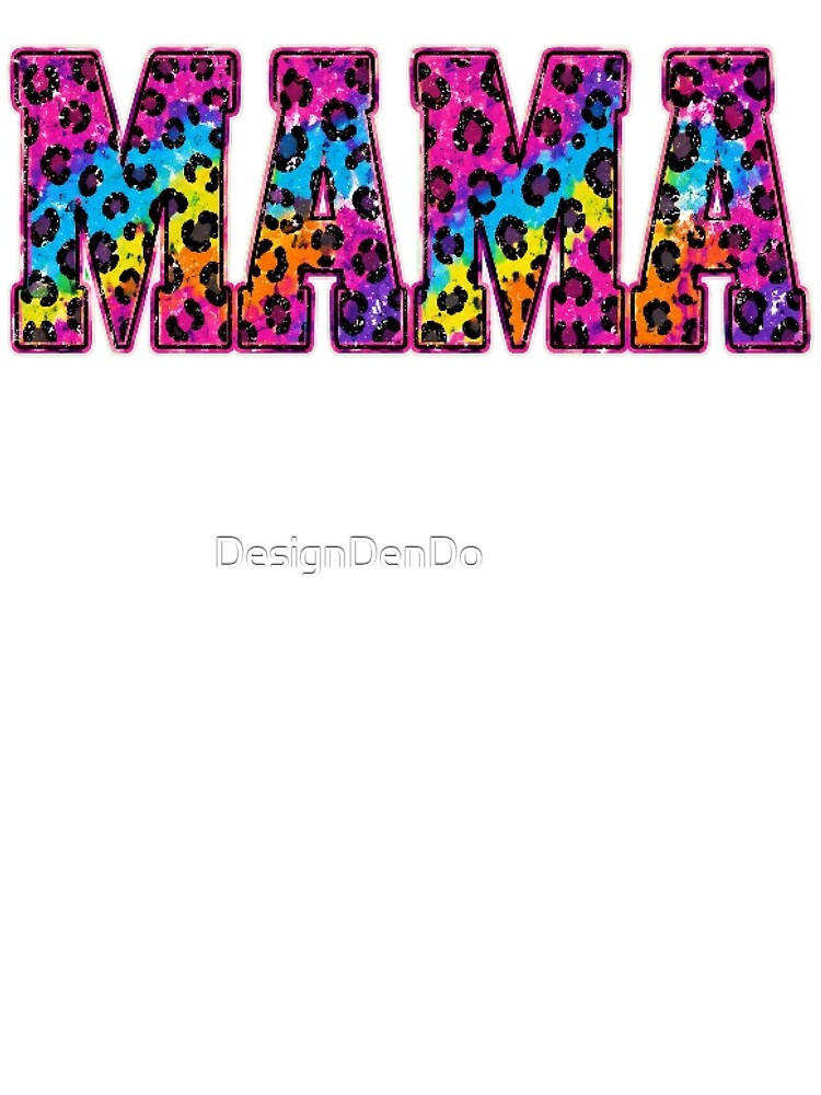 Retro Distressed Leopard Print Mom Life by DesignDenDo ⭐⭐⭐⭐⭐