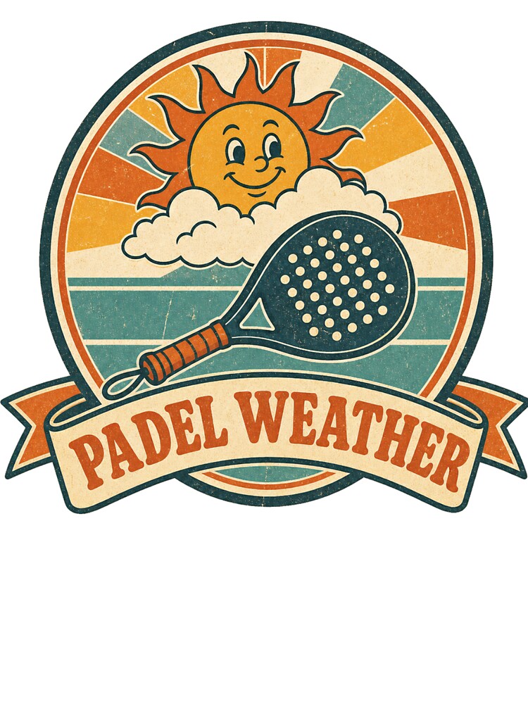 Padel Weather Retro Sunshine Badge by BoosterShop