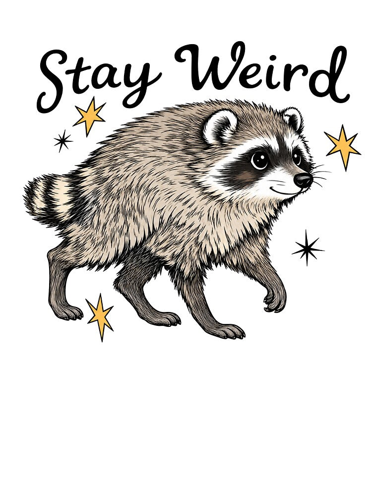 Stay Weird Cute Raccoon by KireVeronica