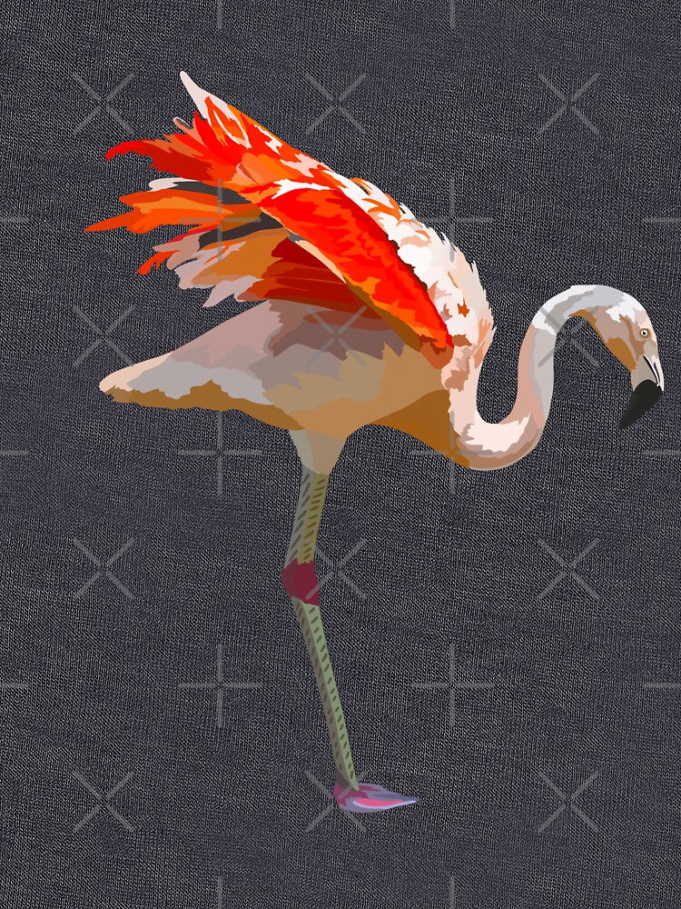 C is for Chilean Flamingo,Chilean Flamingo Illustration – Elegant South American Wading Bird Artwork by PrettylittlepastelUk