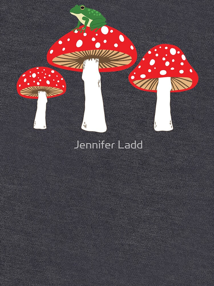 Frogs on mushrooms by Jennifer Ladd