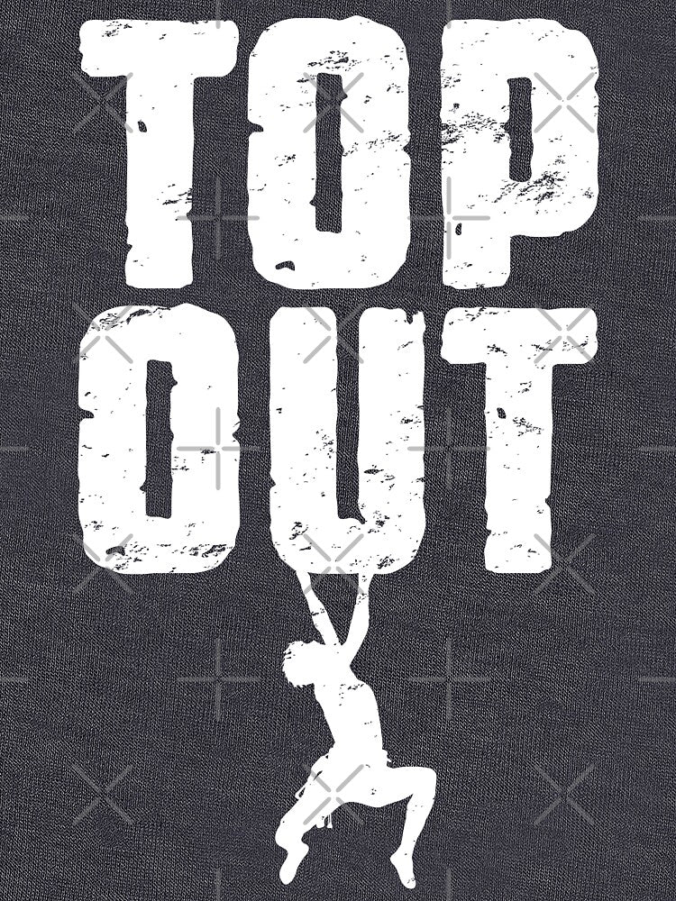 Top Out Rock Climbing Bouldering Funny Climber Boy by GrandeDuc