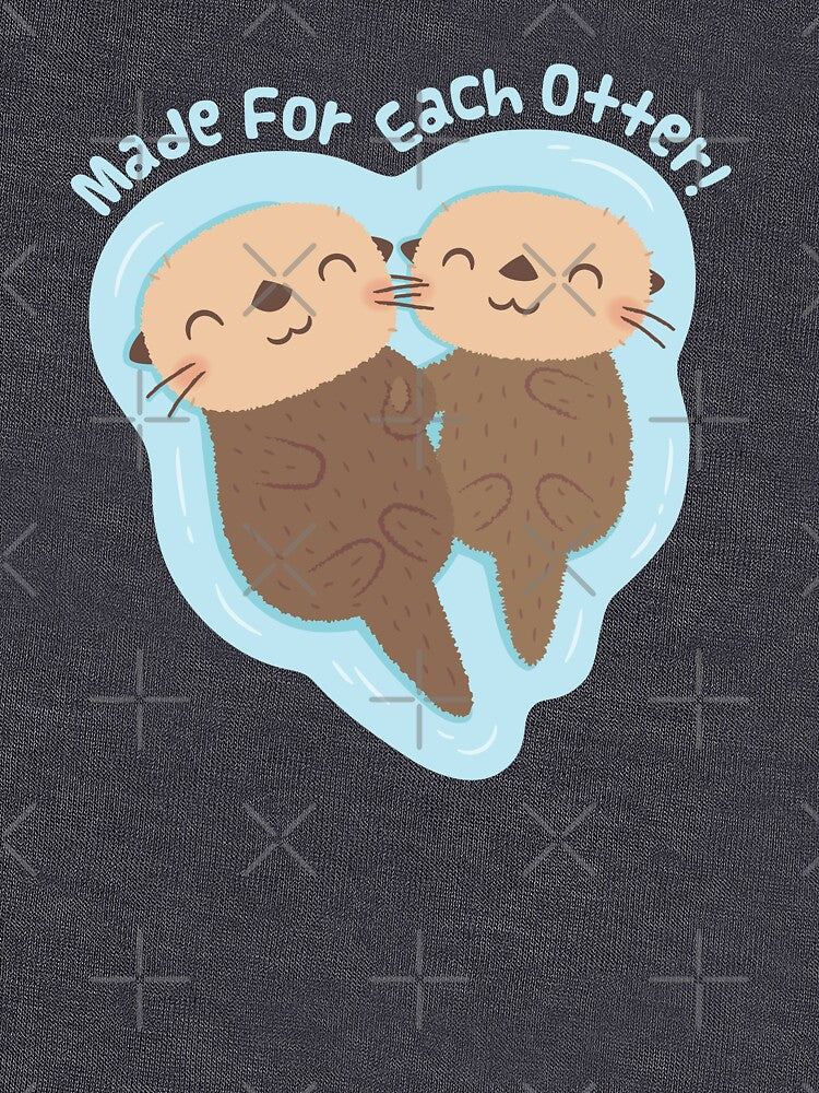 Cute Sea Otters Holding Hands, Made For Each Otter by rustydoodle