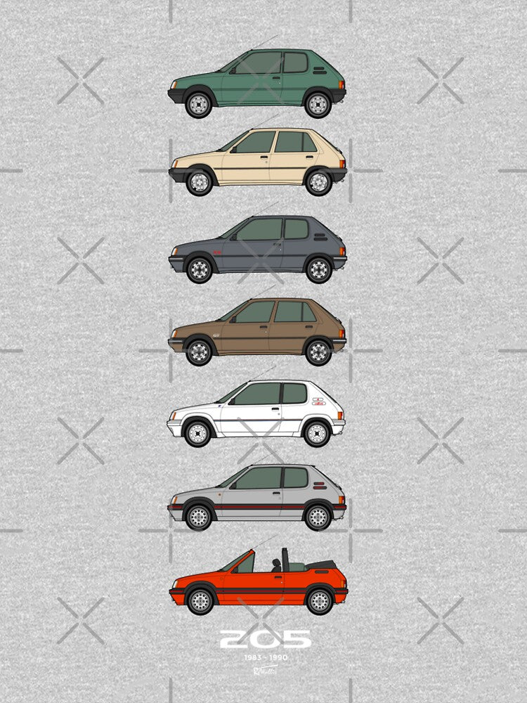 Peu geot 205 40th 1983-1990 Classic car collection by RJWautographics