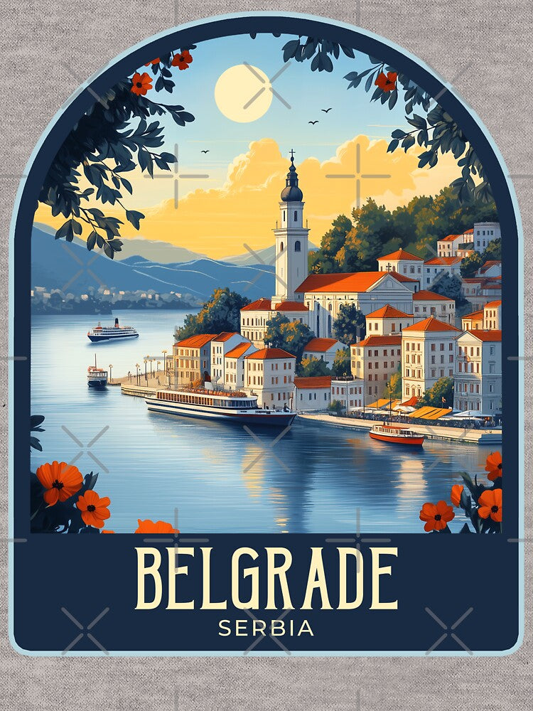 Belgrade Vintage Travel Illustration by HomeLivingCo