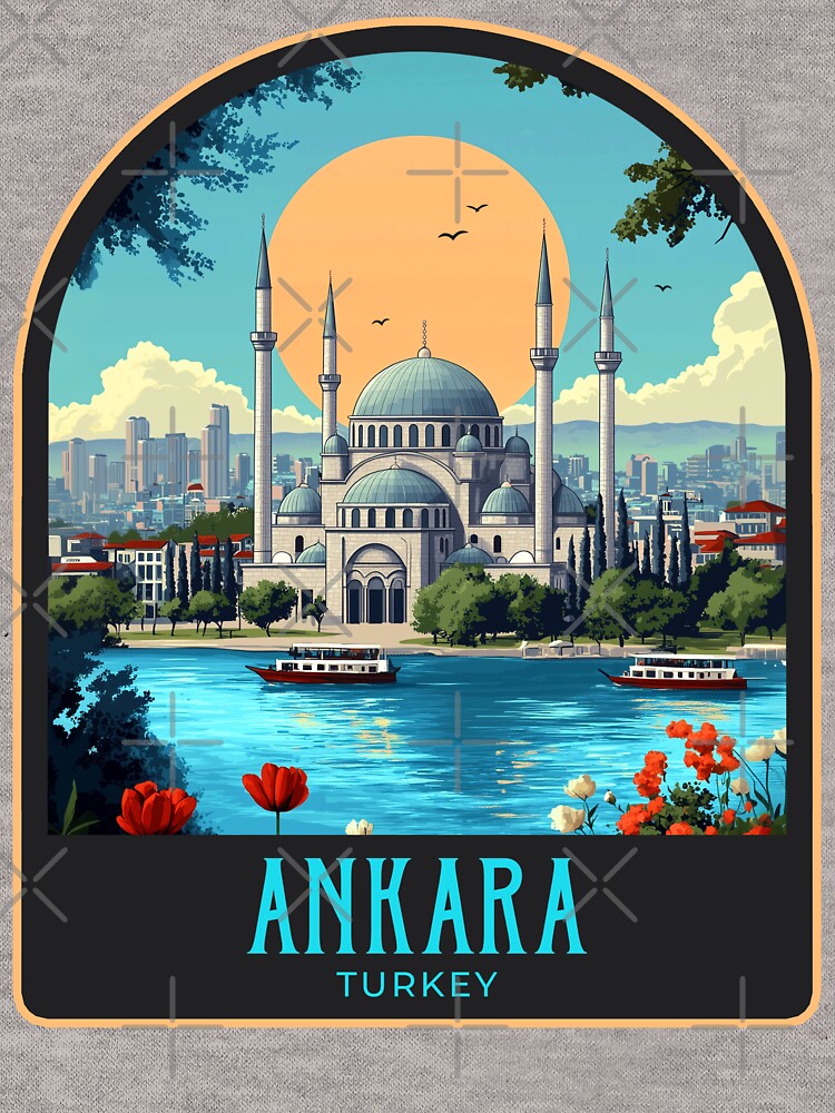 Ankara Vintage Travel Illustration by HomeLivingCo