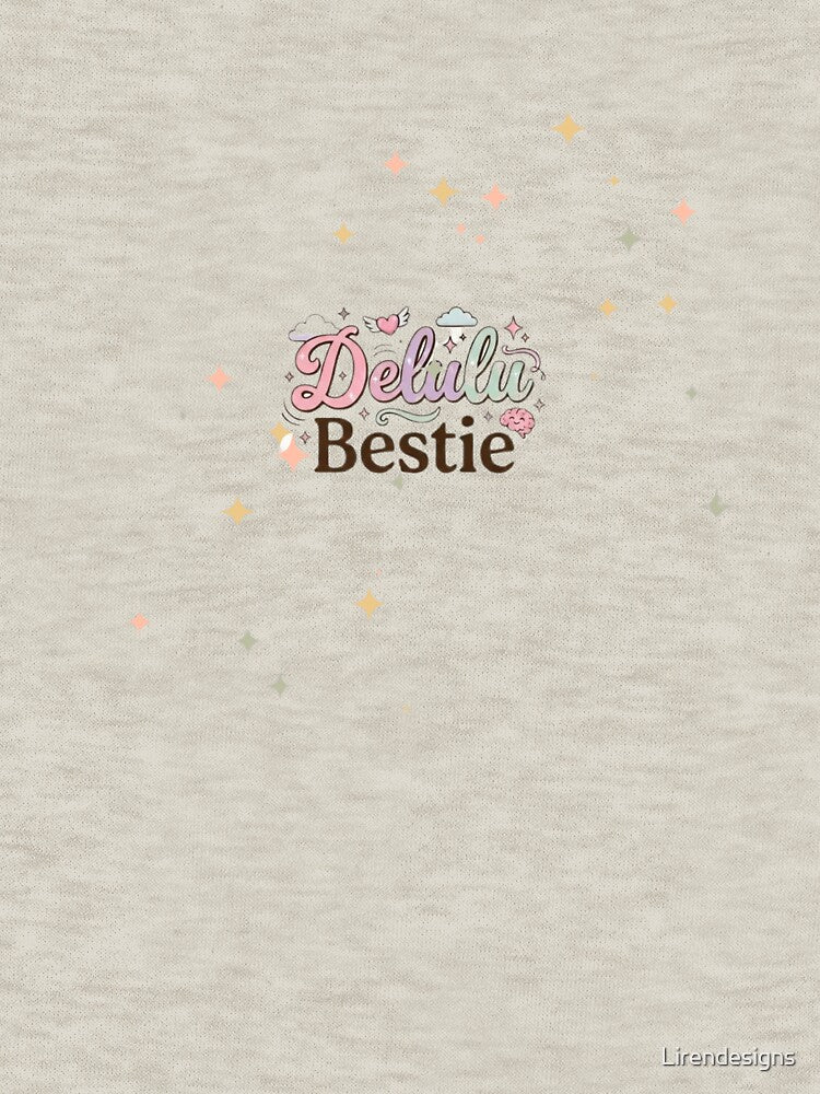 Delulu Bestie Trendy Aesthetic Typo by Lirendesigns