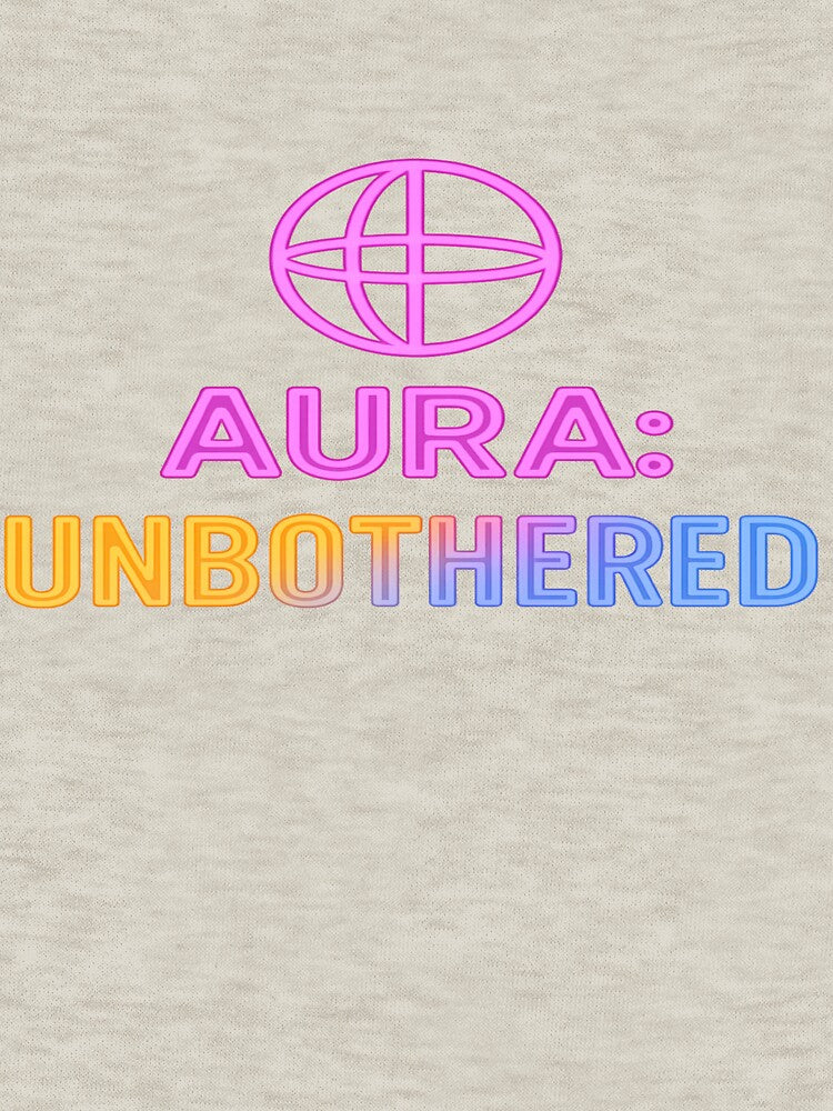 AURA: UNBOTHERED Retro Neon Logo – | 80s Aesthetic Glow Design by LevelUp Drip