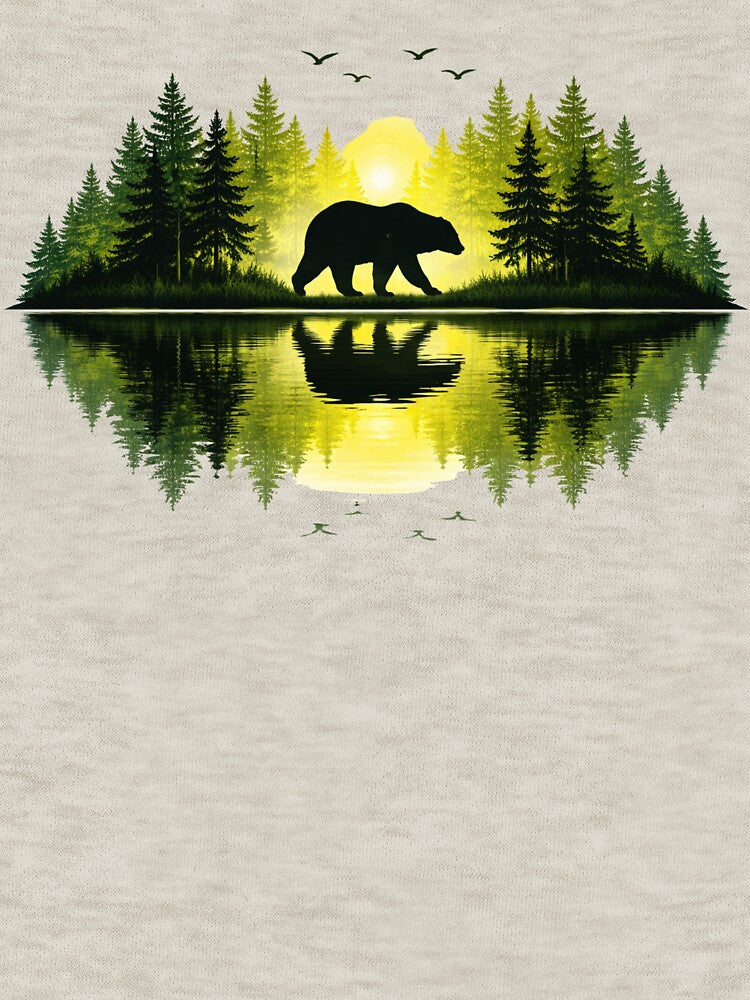 vintage bear reflection art by stikrusak