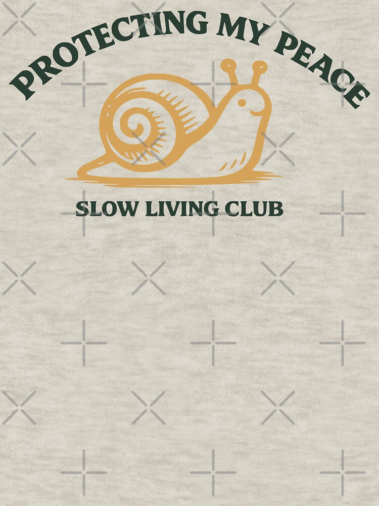 Protecting My Peace Snail - Slow Living Club Vintage Aesthetic by MavtM