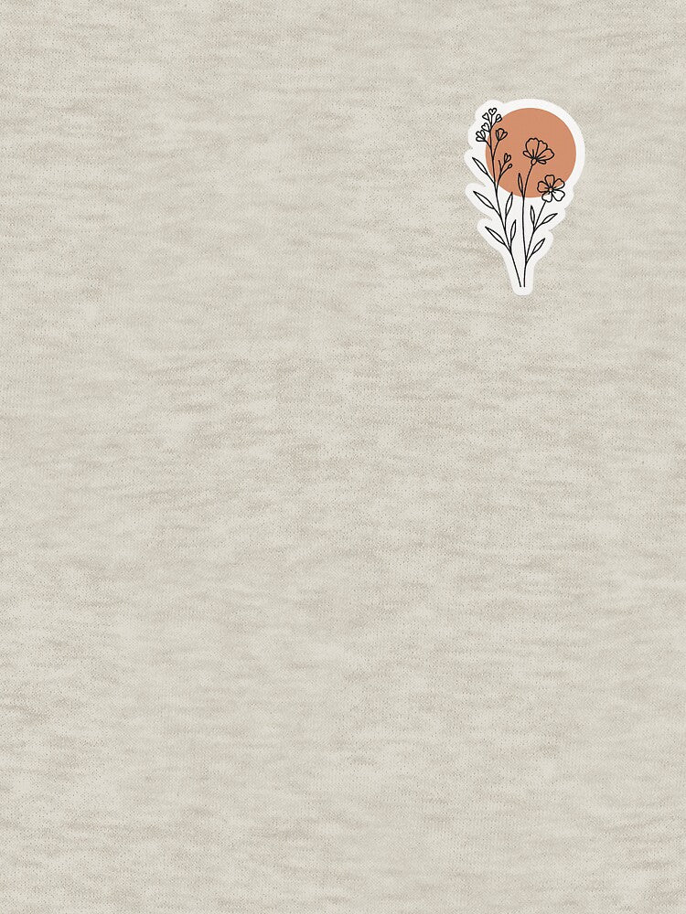 Minimalist Wildflowers and Sun - Boho Floral Line Art by ayberk168
