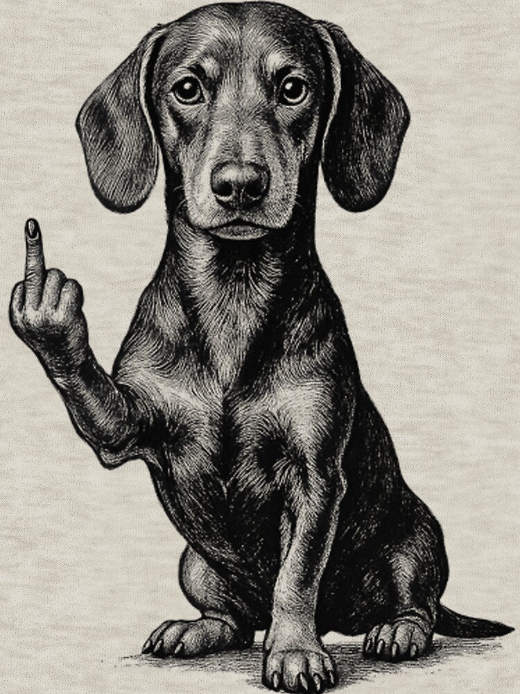 Dachshund Flipping The Bird by Baby-Care