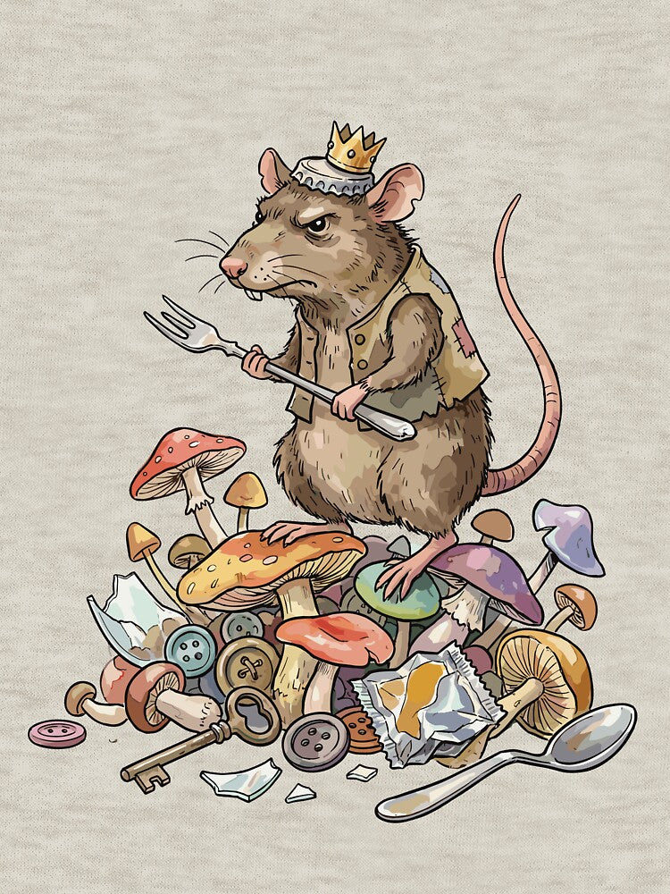 Goblincore Aesthetic: Mushroom Hoarder Rat by bapupa