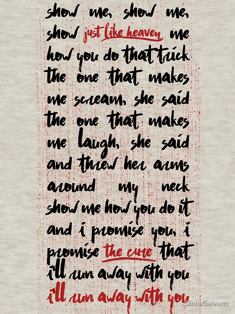 The Cure Just Like Heaven (in black) by DinhaGaleano