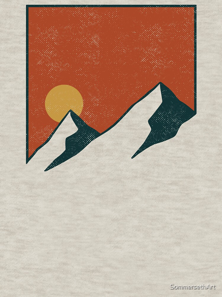 Vintage Mountainscape - Red Version by SommersethArt