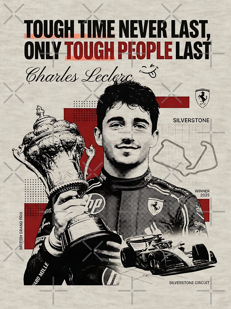 Charles Leclerc Tough Time Never Last by Studio F1Grid