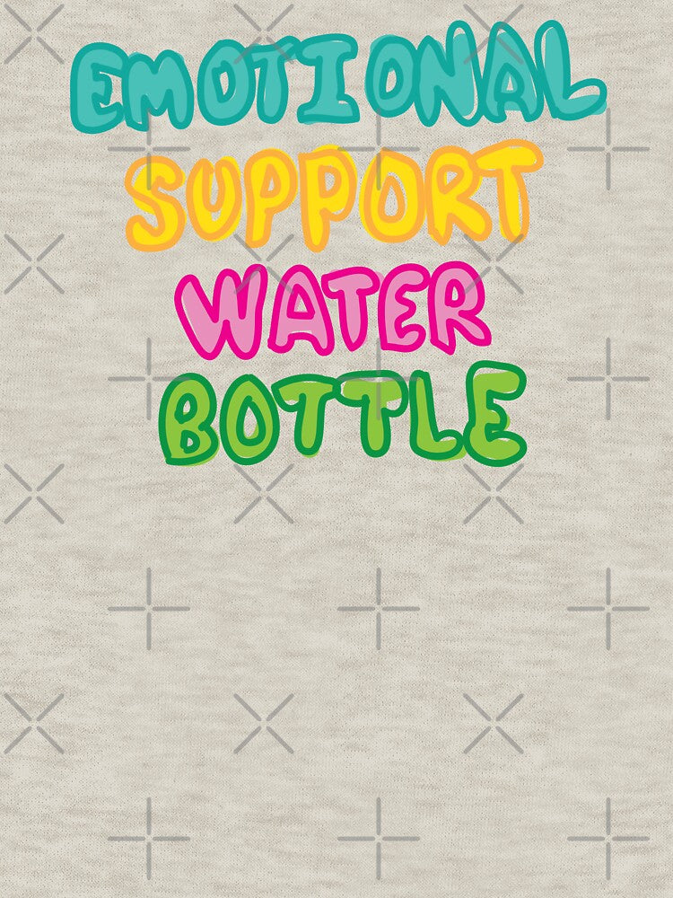 Emotional support water bottle cute colorful typography by fluffyfamcraft