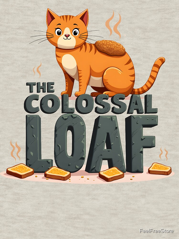 The Colossal Loaf Funny Giant Toast Cat Pun Design by FeelFreeStore