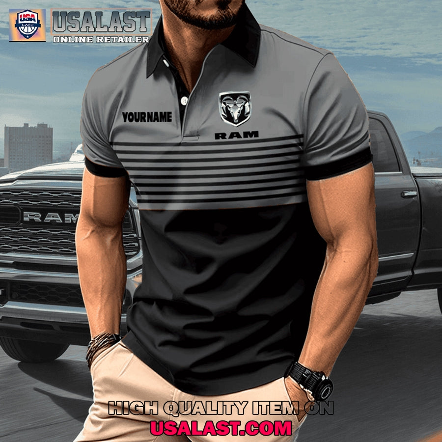 Ram Car Custom Name Men Polo Shirt