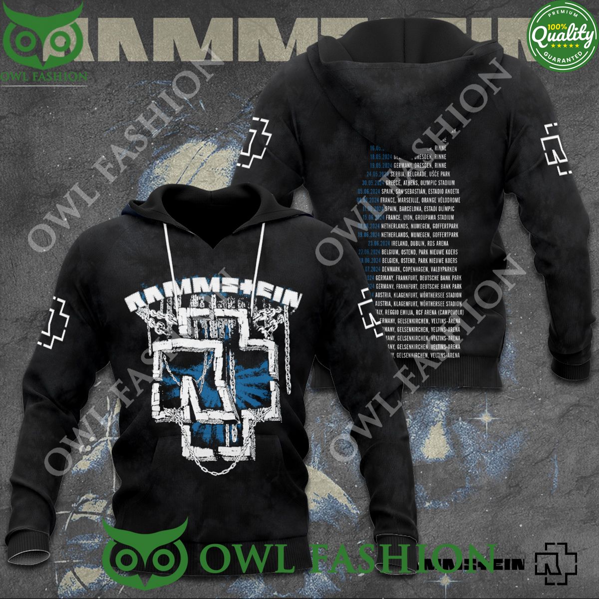 Rammstein Rock Metal World Tour 3D Tshirt Hoodie