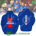 Rangers FC winners 28 league cups win blue printed hoodie