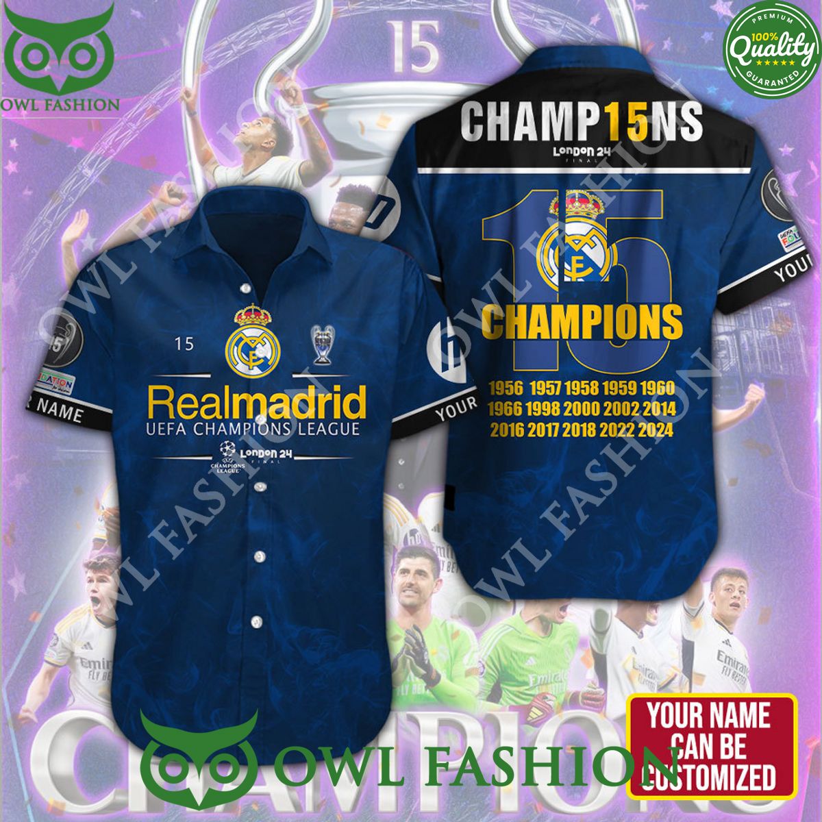 Real Madrid Europe Champions Customized 3D Tshirt Hoodie