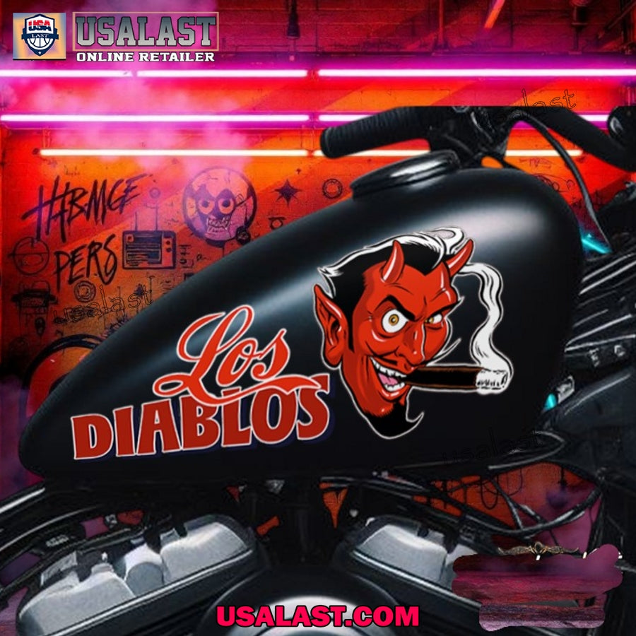Red Devil And Pinstriping Motorcycle Custom Text Decal