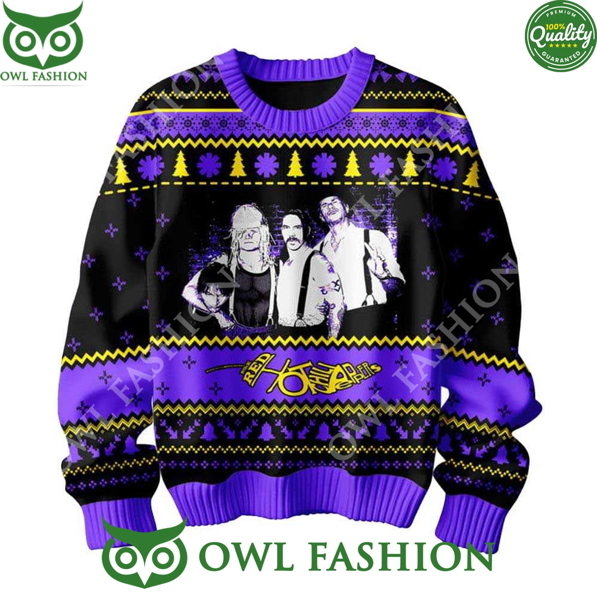 Red Hot Chili Peppers Limited Edition Logo Xmas 2024 Ugly Sweater