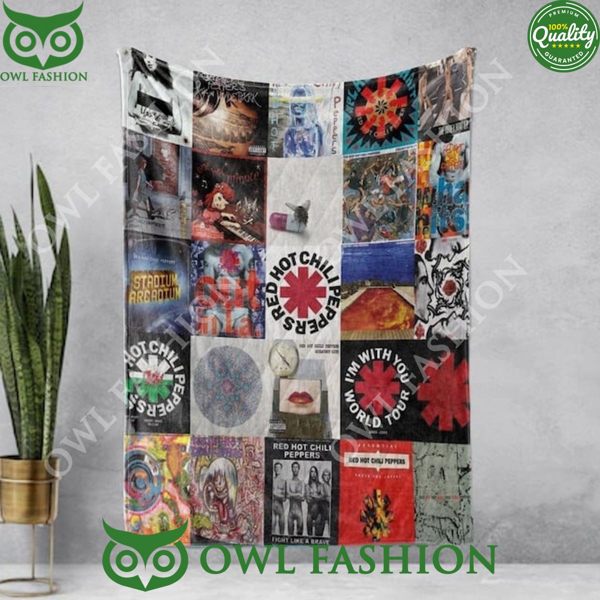Red Hot Chili Peppers Rock Album Quilt Blanket