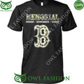Red sox Memorial Honor Remember Serve the sacrifice badge of Boston pride t shirt