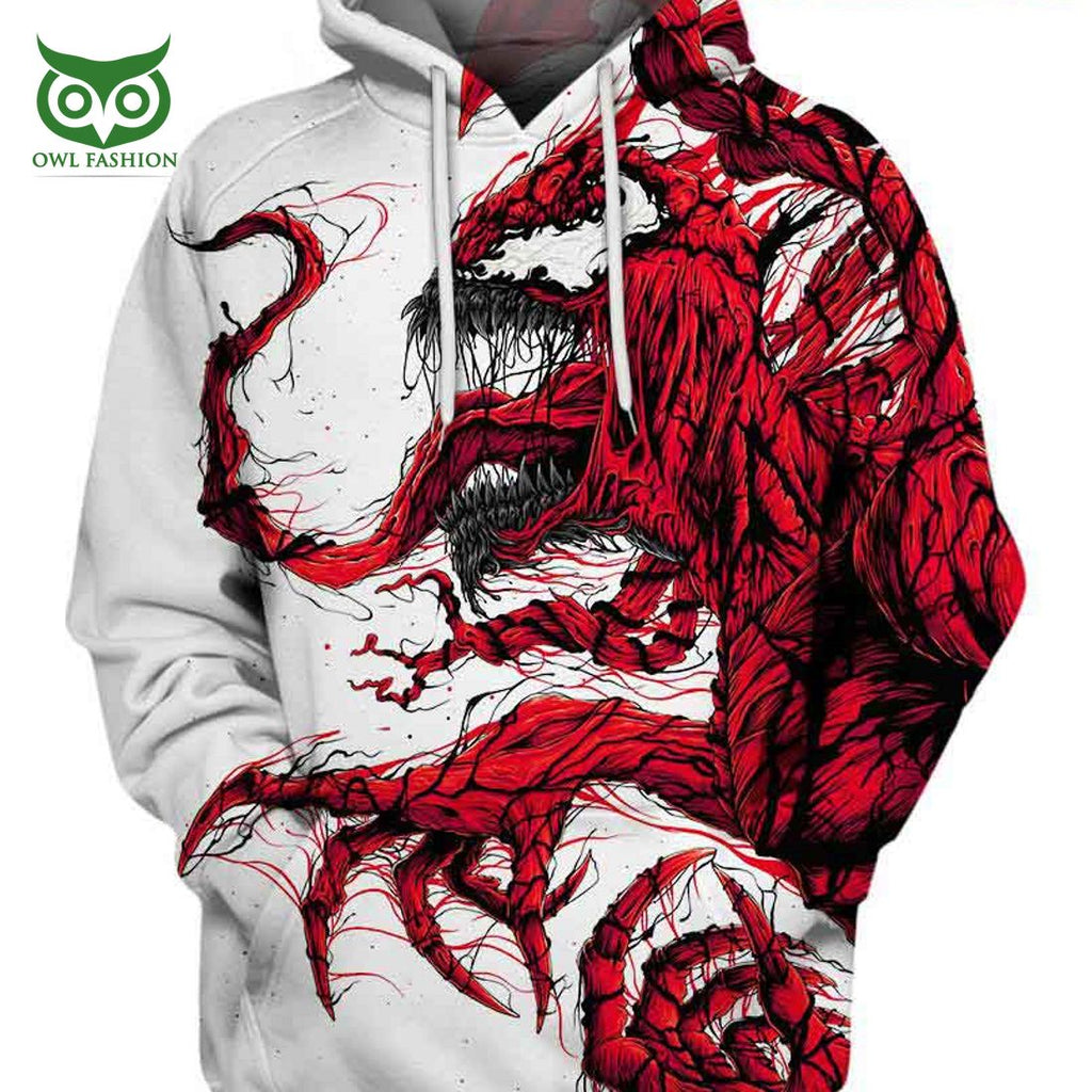 Red Venom Spiderman HD 3D AOP Hoodie