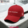 Retro I am Canadian Print Baseball Cap