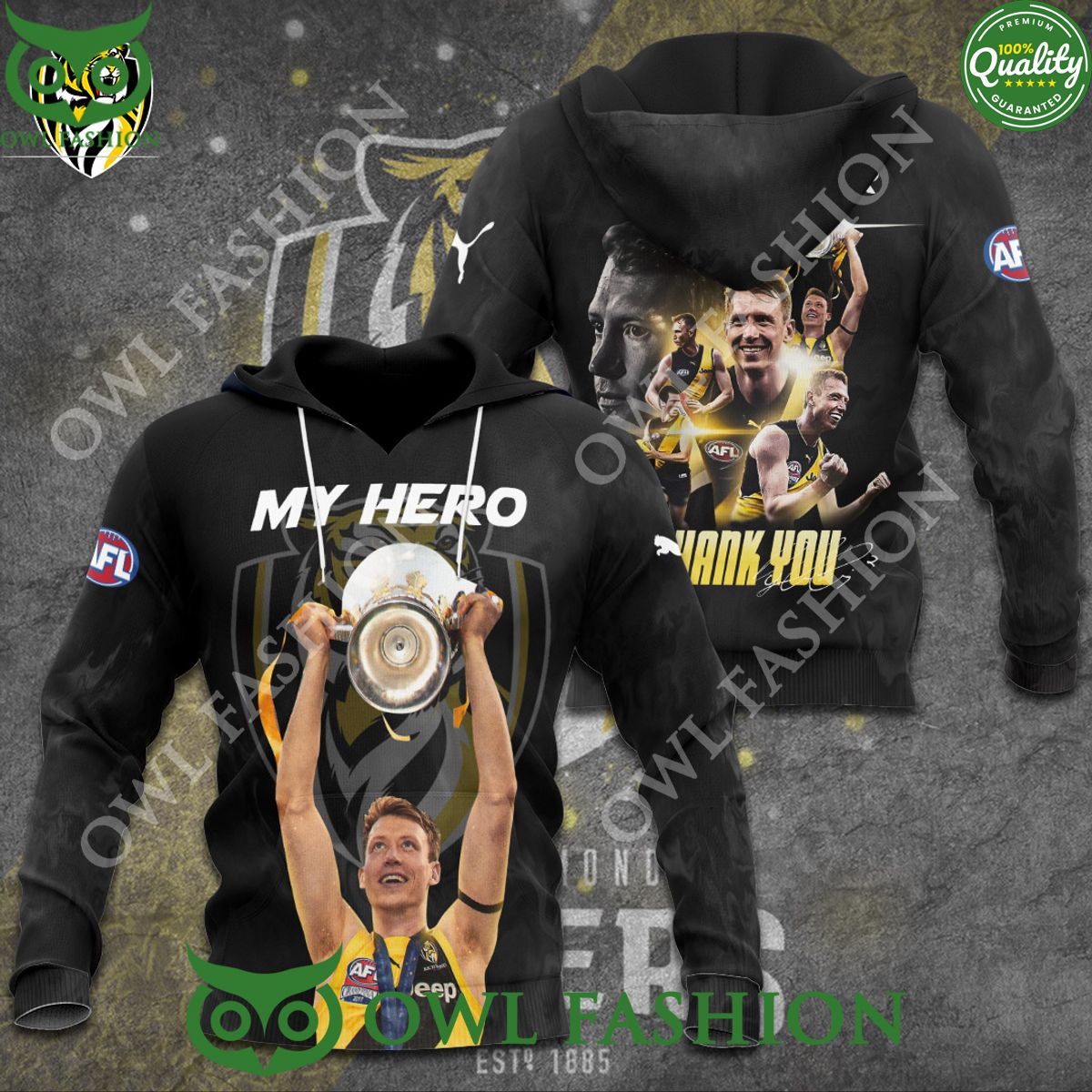 Richmond FC Dylan Grimes Hero Legend in my hear 3D t shirt