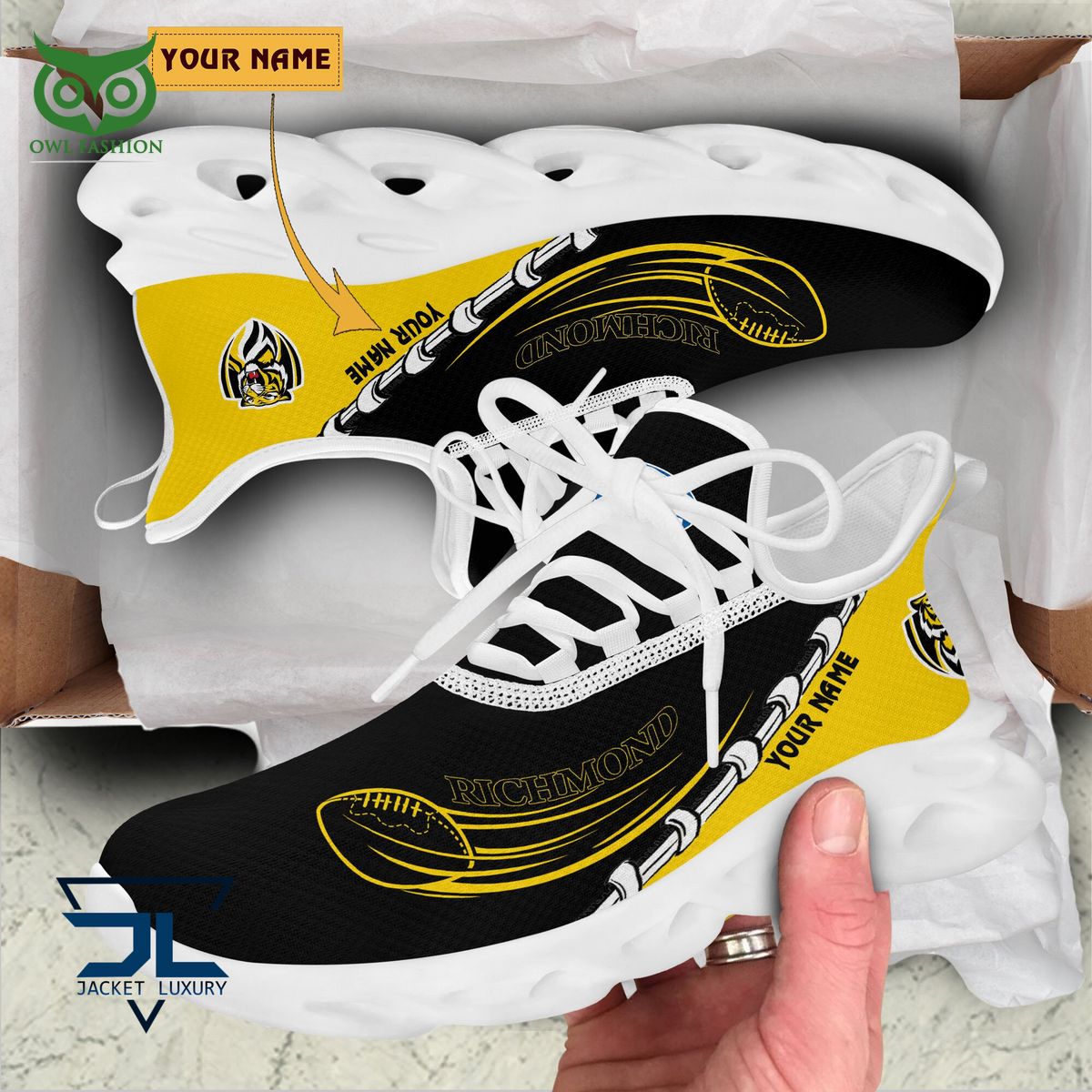Richmond Football Club AFL Personalized Max Soul Shoes