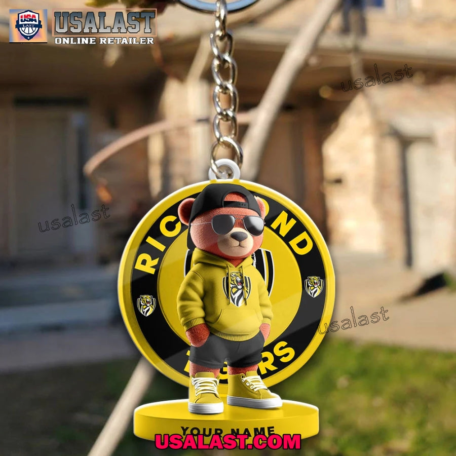 Richmond Football Club Teddy Bear Custom Keychain