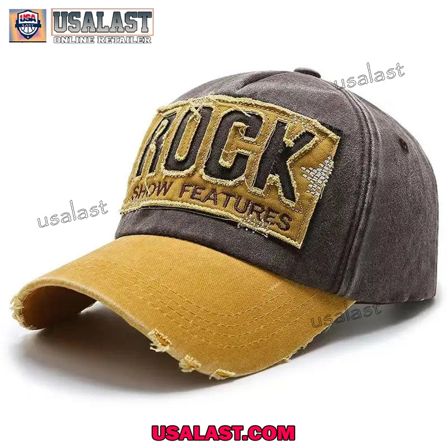 Rock Show Features Embroidery Logo Baseball Hat Cap