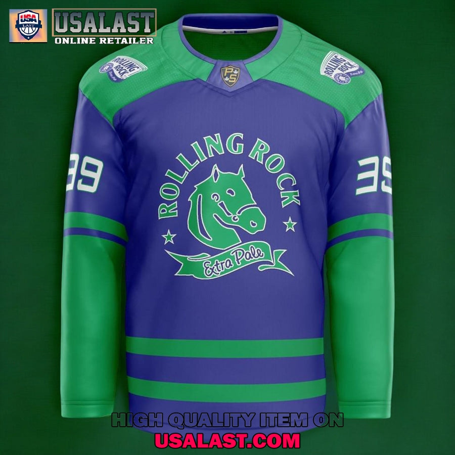 Rolling Rock Beer Custom Hockey Jersey
