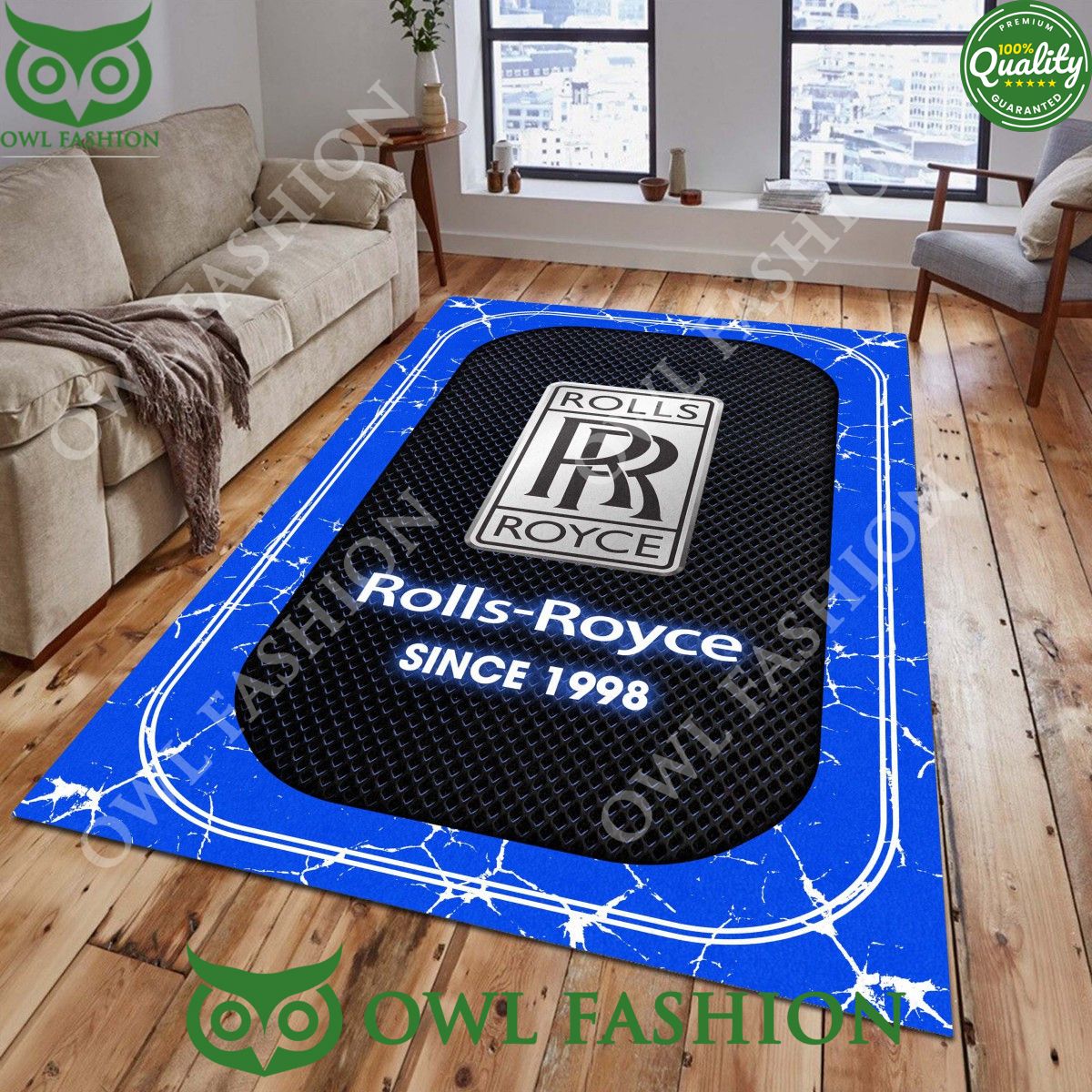 Rolls Royce Automobile Brand 1998 Lightning Marble rug carpet
