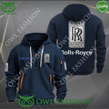 Rolls Royce Brand Logo Personalized 2D Half Zipper Hoodie