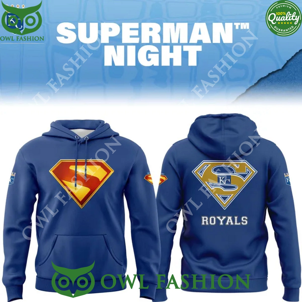 Royals Superman Kansas City baseball team special Hoodie